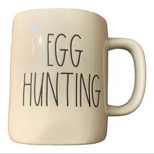 New Rae Dunn EGG HUNTING Mug Cup Easter Pink inside ceramic.
